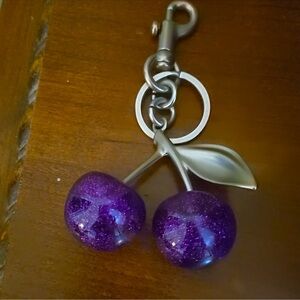 Cherry Bag Charm Keychain Glitter